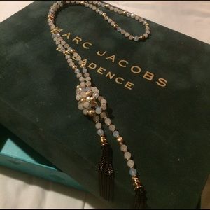 Long knotted tassel necklace