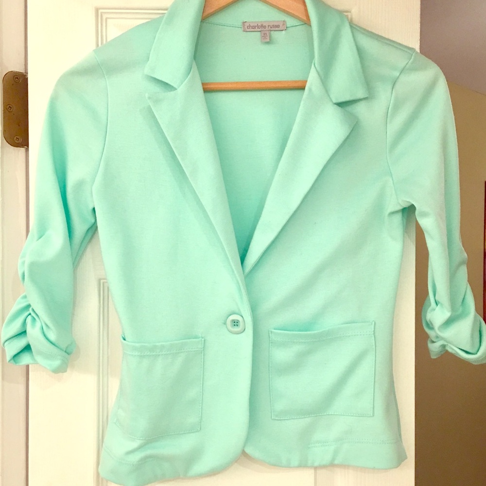 Seafoam green blazer