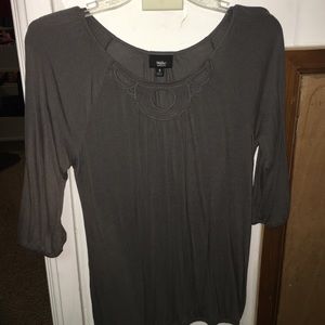 Gray 3/4 sleeve Mossimo top