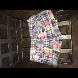 American Eagle Short Plaid Shorts