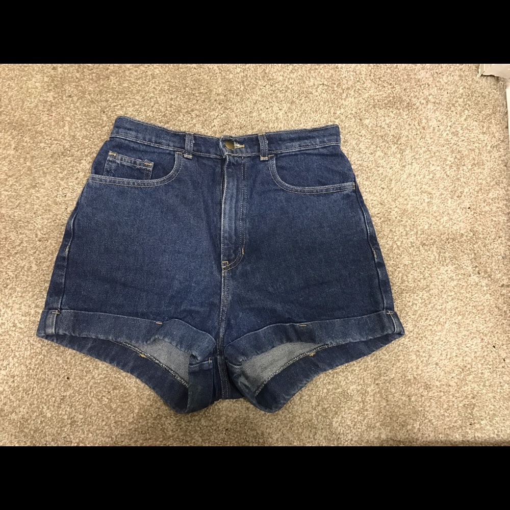 High-Waist Jean Cuff Short