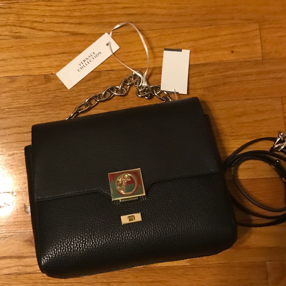 NEW Versace Collection Leather Shoulder Bag (NWT)