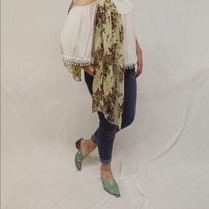 BCBG Turquoise slip on boots.