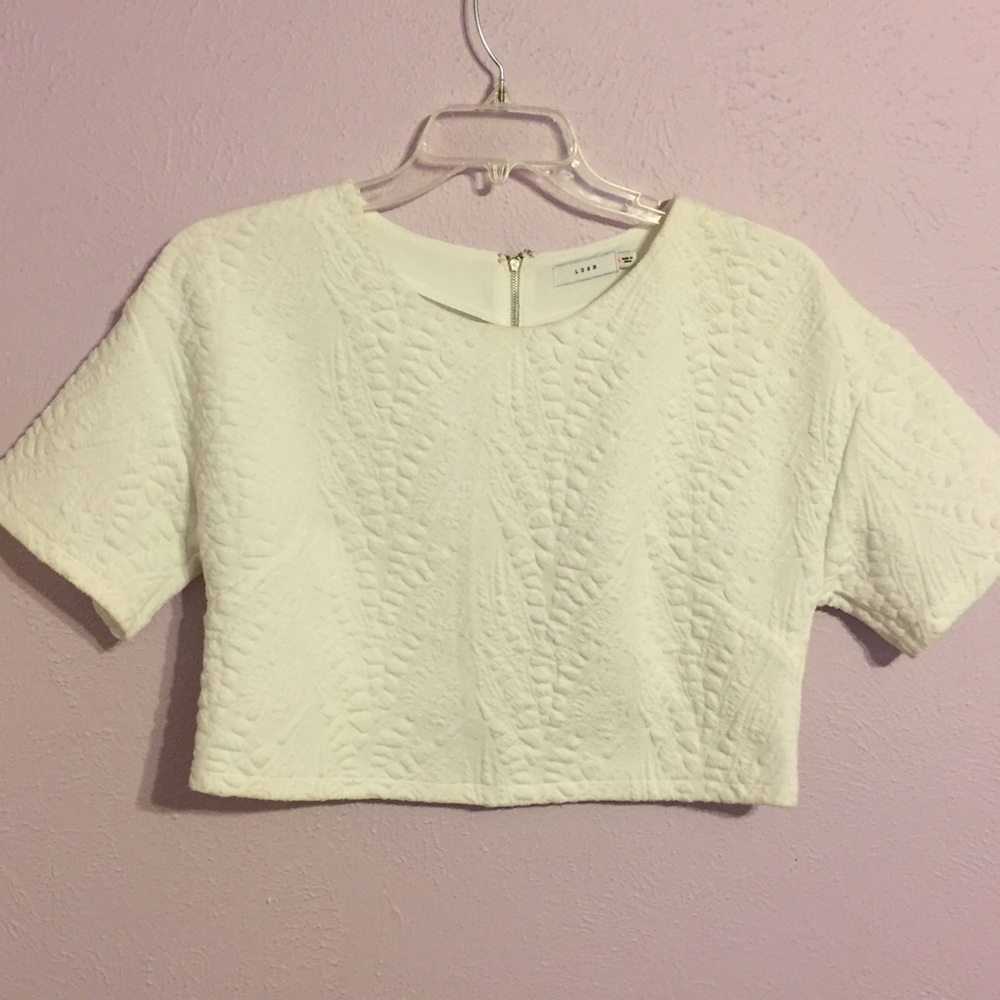 Cream Crop Top