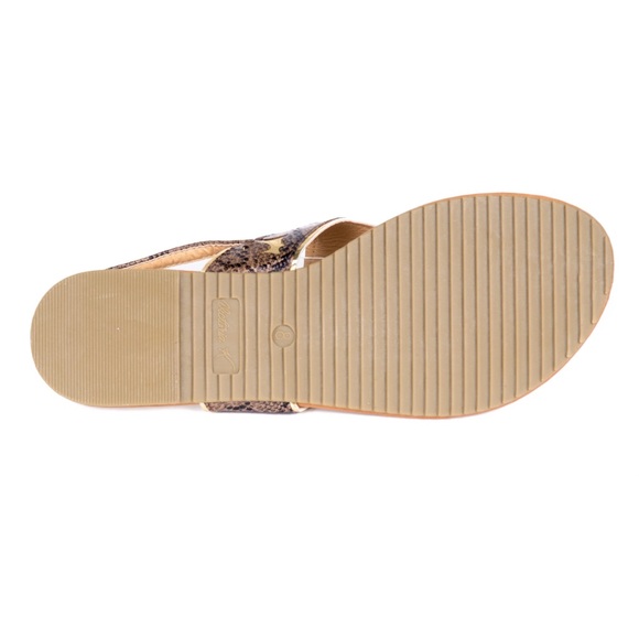 Women D-Brown Slingback Thong Flat Sandals S1942 - Picture 4 of 4