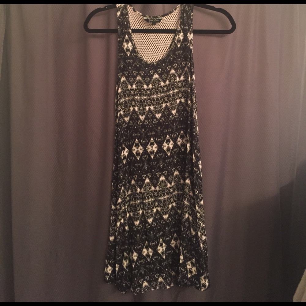 Black and white boho dress