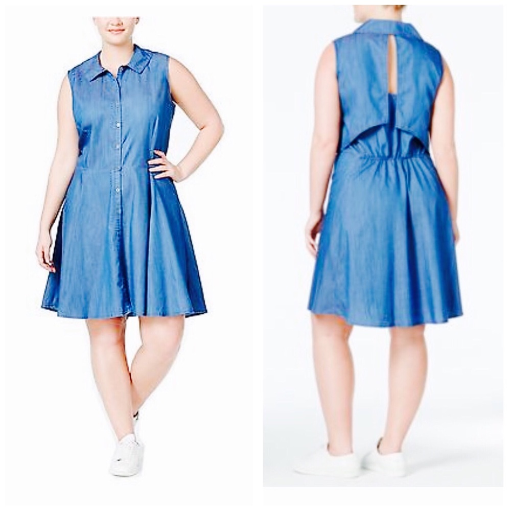 Stoosh Denim Fit & Flare Dress! 👗