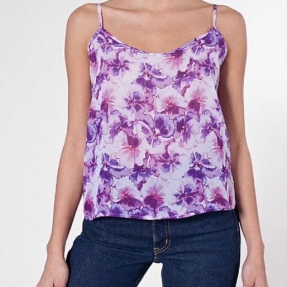CLOSET CLOSING American Apparel Floral Chiffon Top - Picture 3 of 3