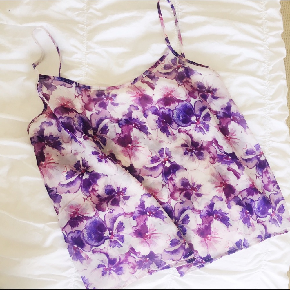 CLOSET CLOSING American Apparel Floral Chiffon Top