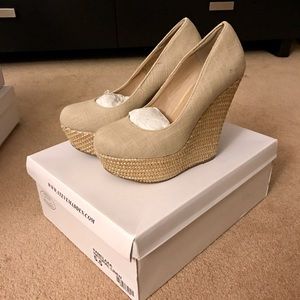 Steve Madden PAMELAAA linen wedges