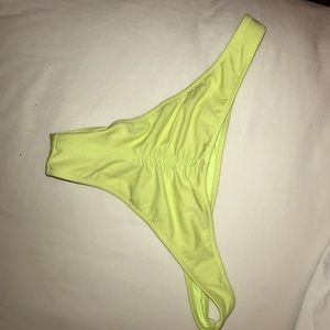 Neon yellow super cheeky swim bottoms