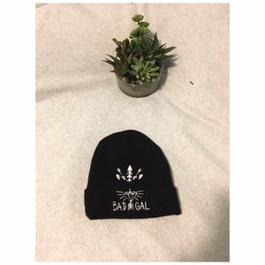Bad Girl Black Beanie (one size)