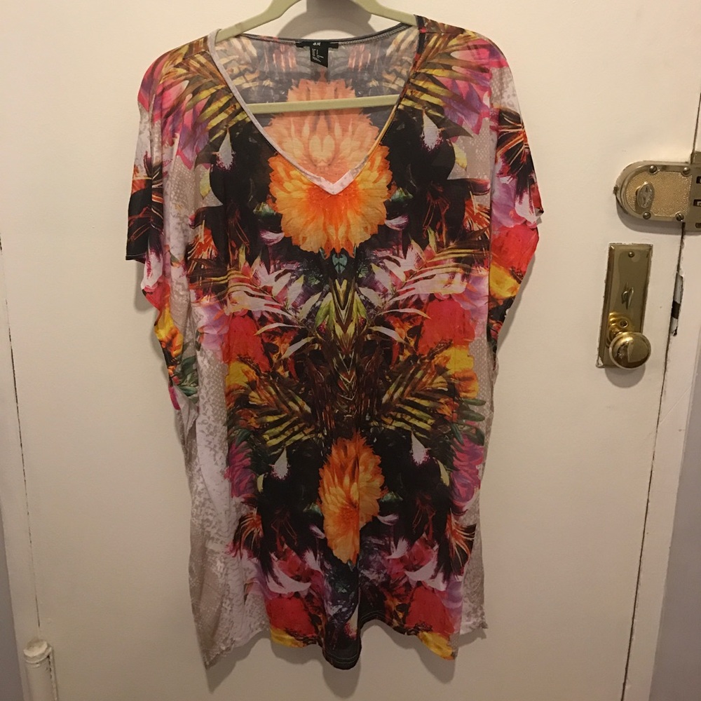 H&M floral beach coverup