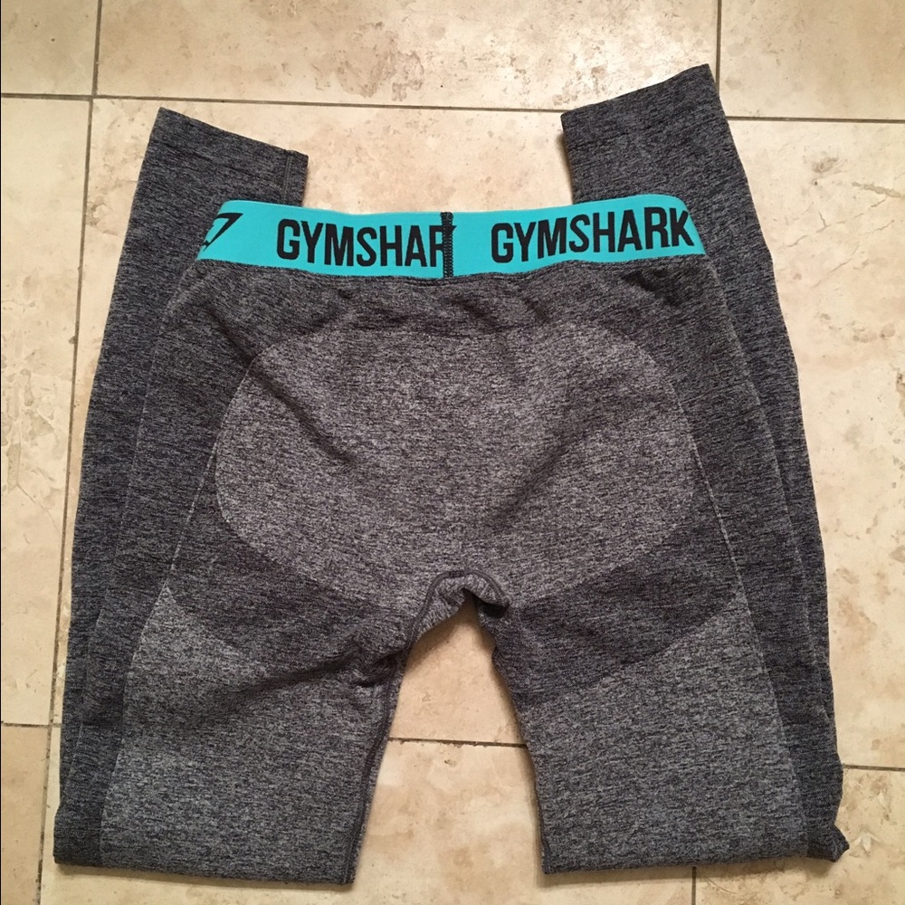 Gymshark Flex charcoal marl/pale turquoise Medium