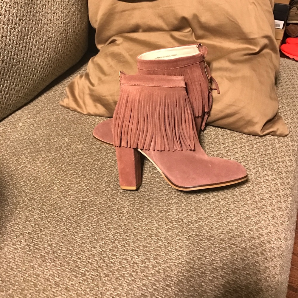 Light pink Fringe Boots