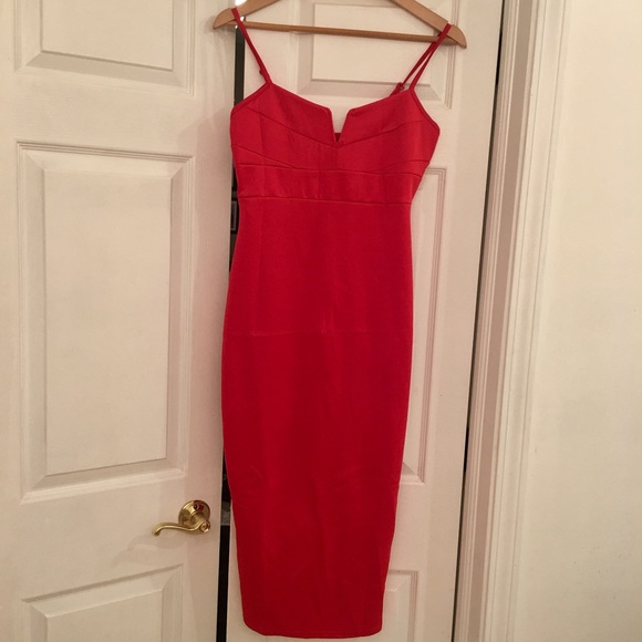 Midi red dress NWOT - Picture 3 of 6