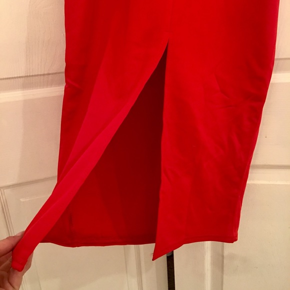 Midi red dress NWOT - Picture 6 of 6