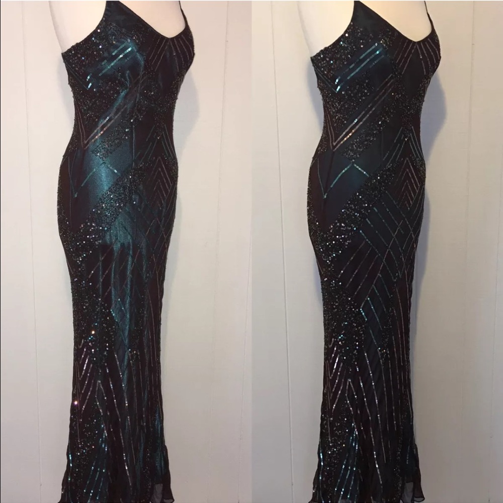 90”s style SCALA Beaded sequin dress Fits ML