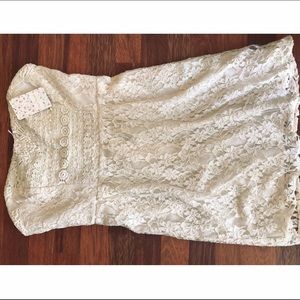 Free People Ivory Strapless Dress