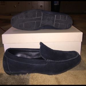 Hugo boss shoes black suede loafers size 10 US