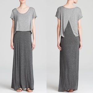 Splendid Gray Layered Maxi Dress