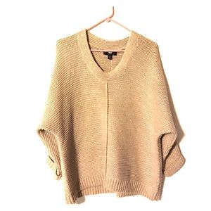 Tan Overside Quarter Sleeved Sweater