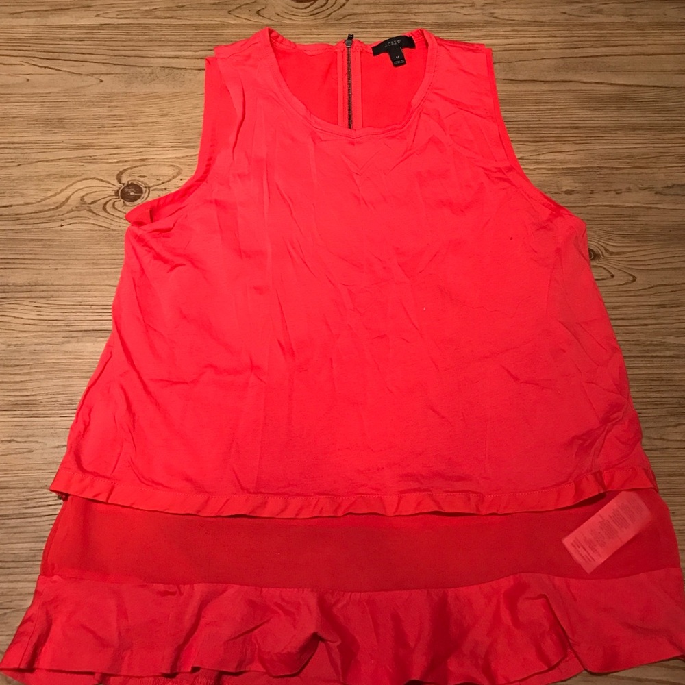 J. Crew Coral/Red Summer/Spring Top