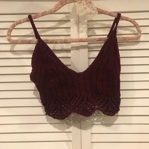Brandy Melville Woven Crop Top