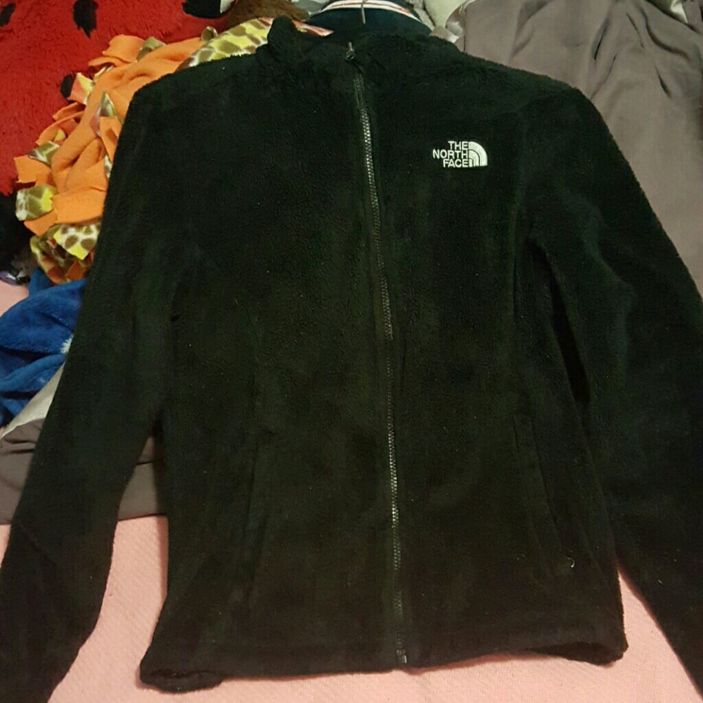 Fuzzy north face jacket