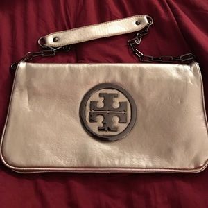 Tory Burch Reva Gold Clutch