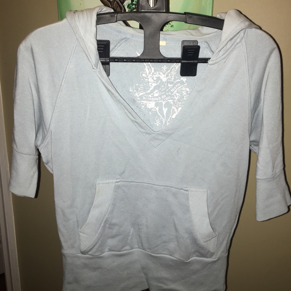 Pale blue Express hoodie