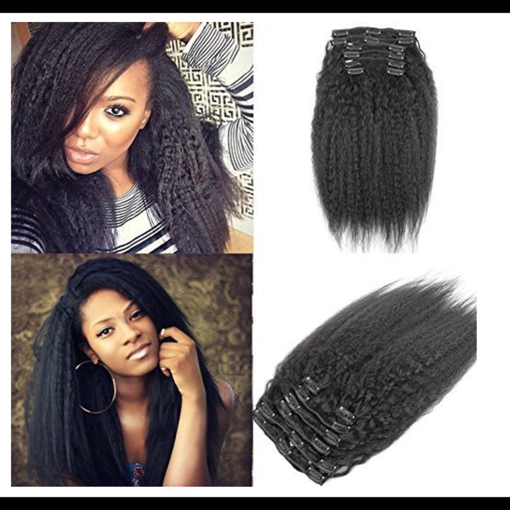 Virgin Kinky straight clip ins 7pcs