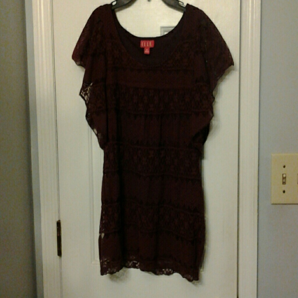 Lace Maroon Top