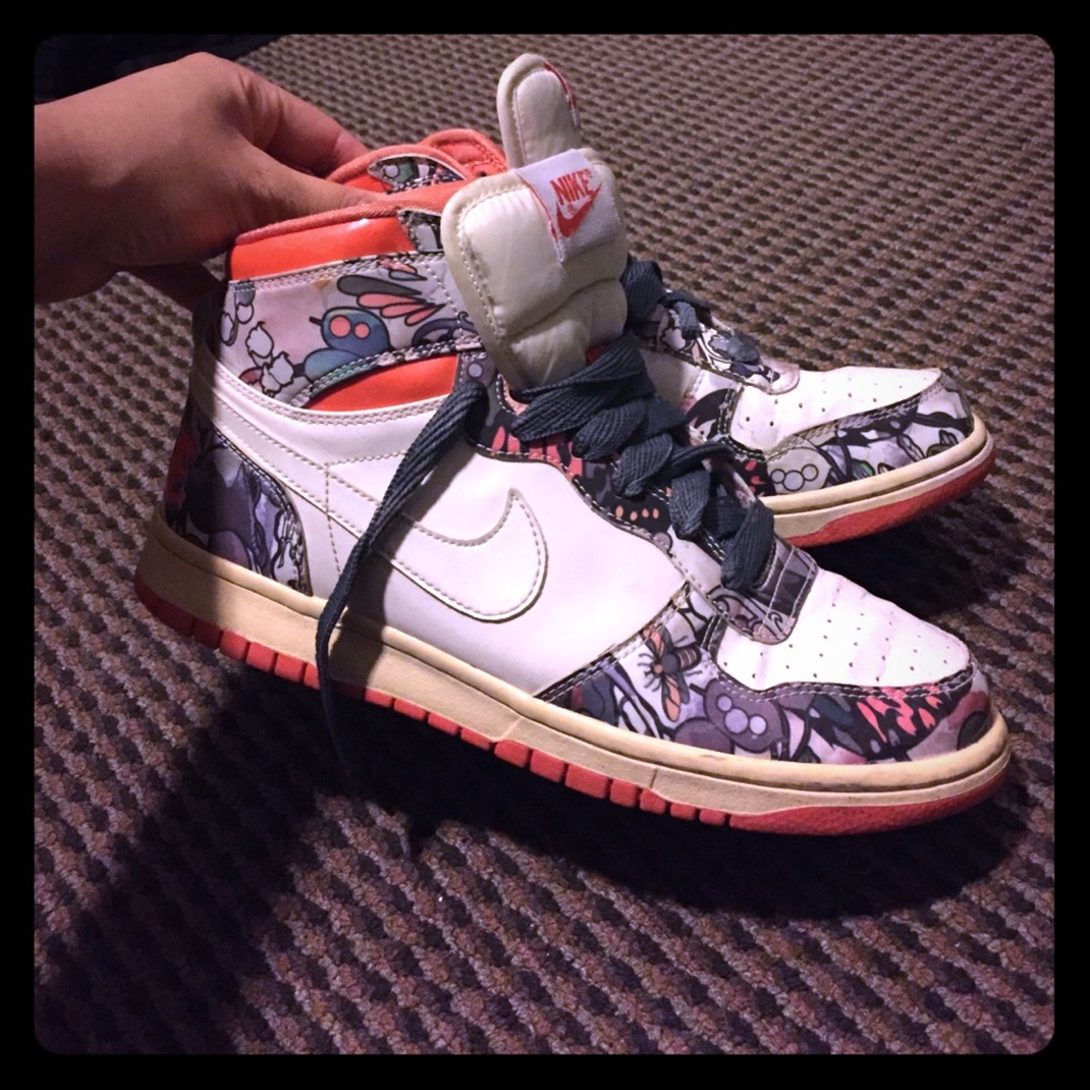 Orange Patterned Nike Dunks