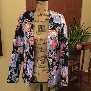 ASOS NAVY blue Floral Print Blazer Jacket ASOS NAVY blue Floral Print Blazer Jacket