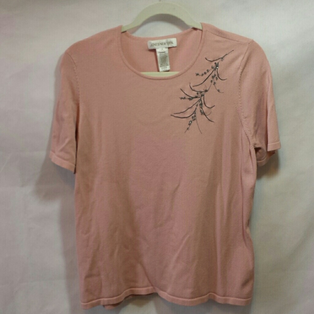 Dusty rose knit top