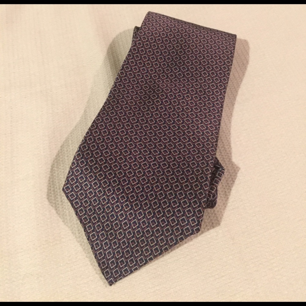 Perry Ellis Portfolio Navy Pattern Tie