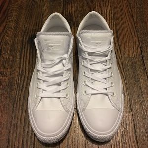 NIB All White Leather Converse