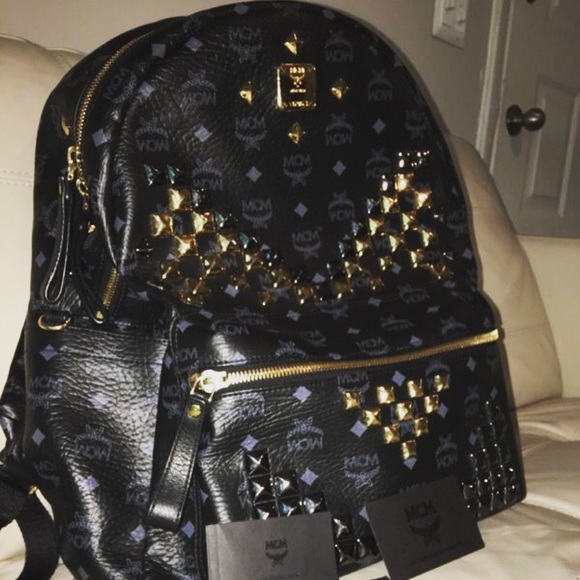 Gold Mcm Backpack Factory Sale 