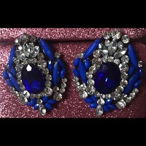 Regal Blue Statement Earrings