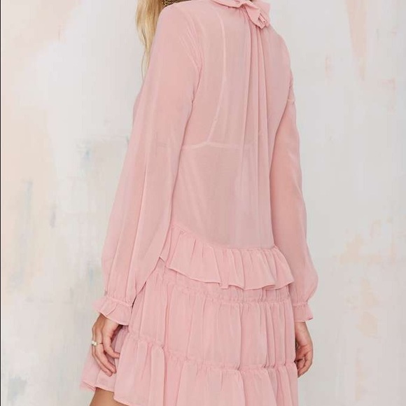 Nasty Gal Pink Ruffle Dress - Picture 2 of 3