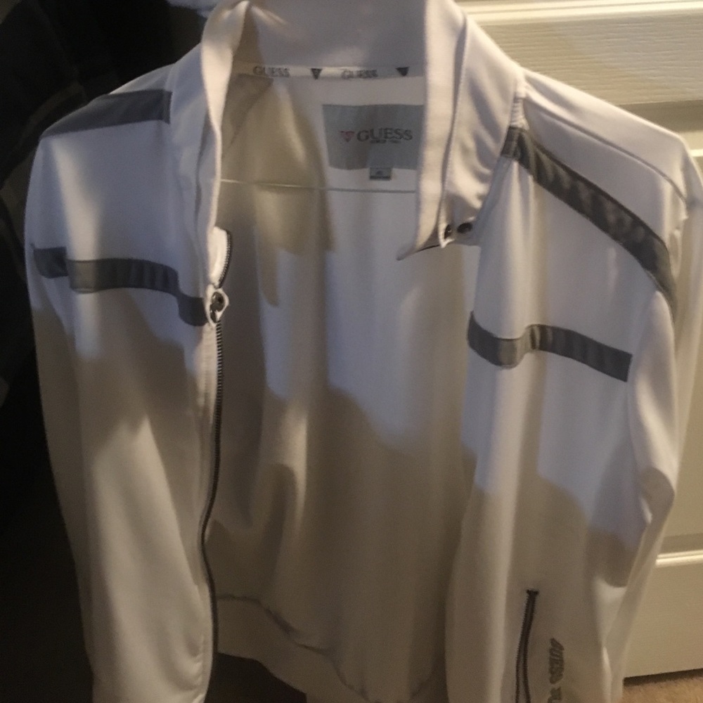 European design GUESS white track jacket