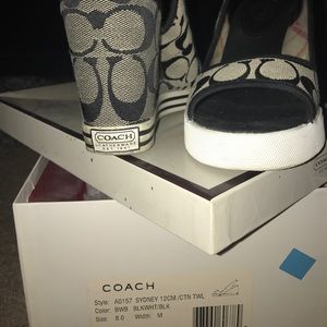 Authentic coach wedges.
