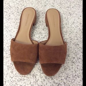 Banana Republic tan suede slip-ons