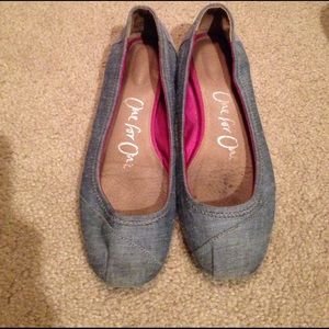 Denim Blue Toms Ballet Flats