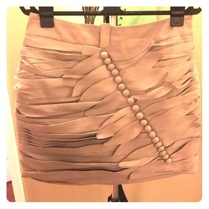 Tan ruffled skirt