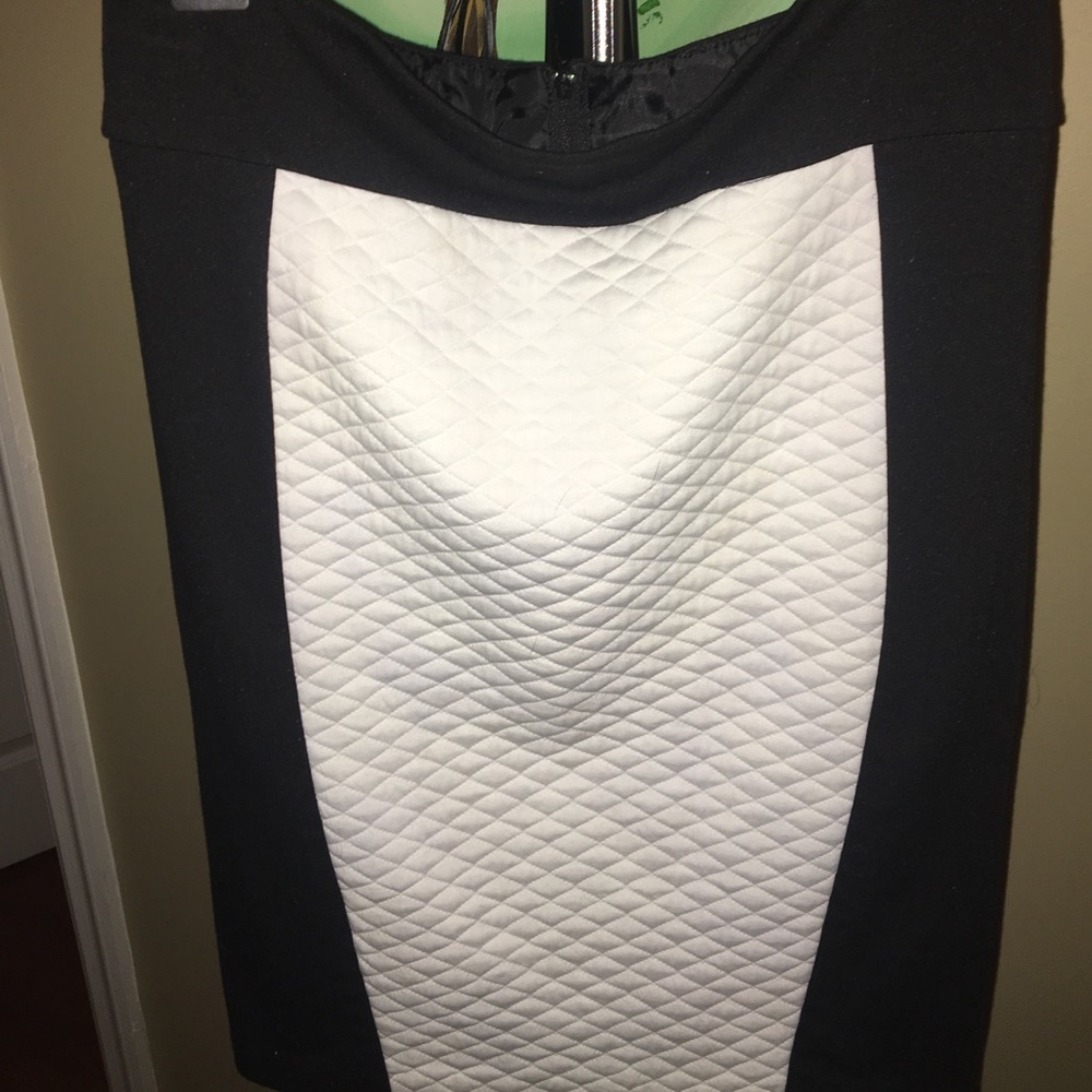 Black and White Pencil Skirt