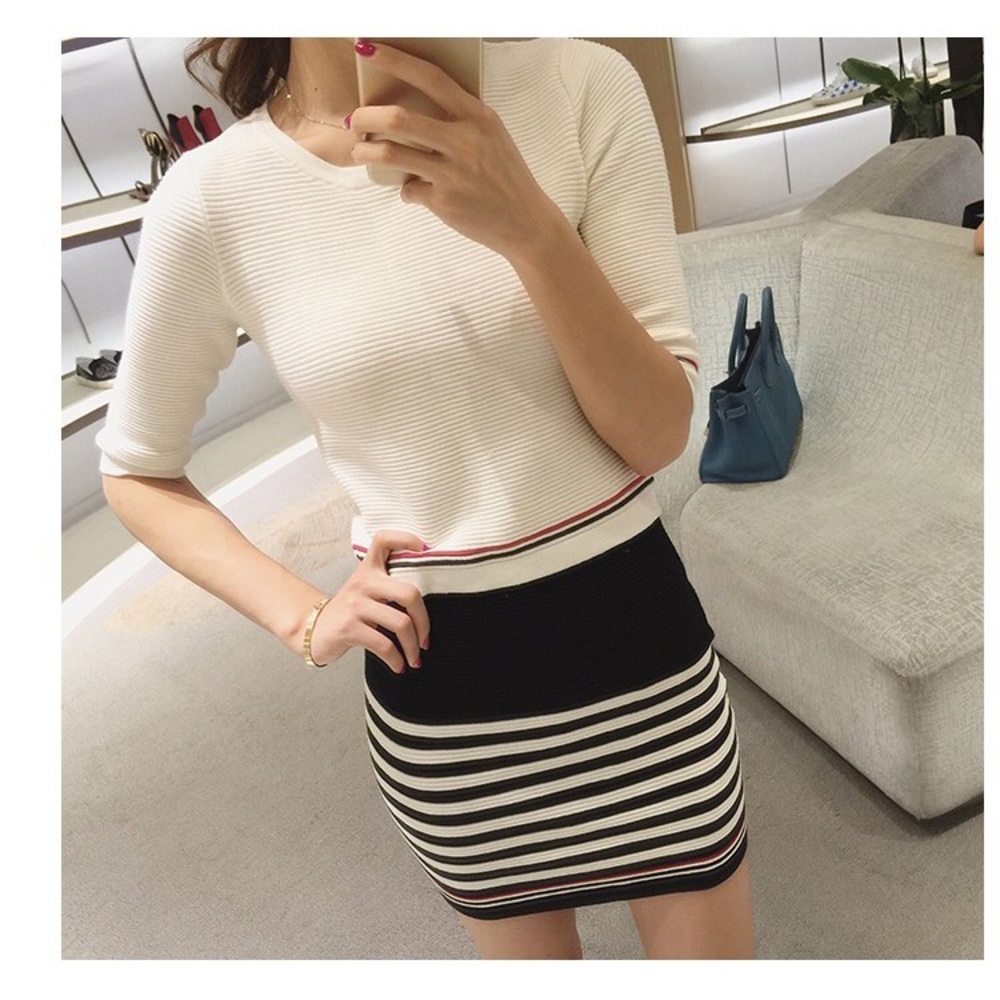 NWOT match top and mini skirt