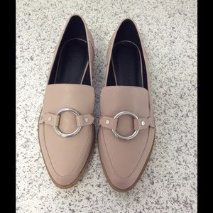 Rebecca Minkoff tan penny loafers