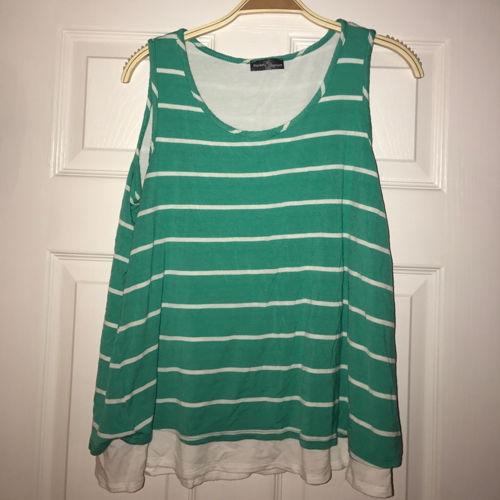 Market & Spruce Split Back Tank, Size M